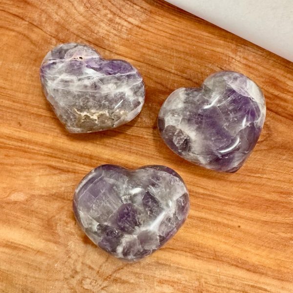 Chevron Amethyst Heart 7cm