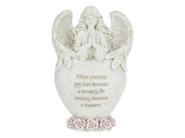 19cm Angel w/Inspirational Heart