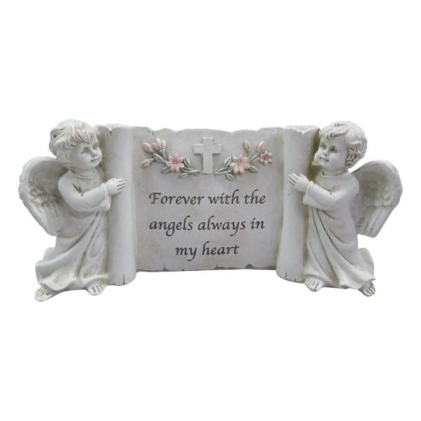 19cm Cherub Holding Memorial
