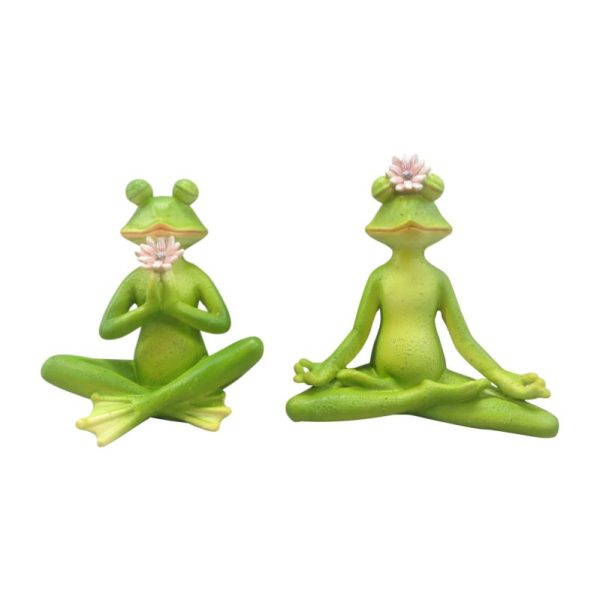 12cm Sitting Yoga Flower Frog