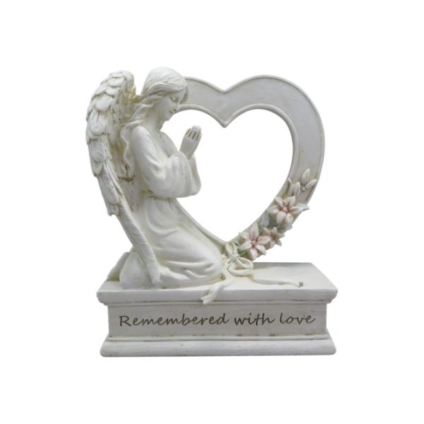 16cm Memorial Angel with Heart