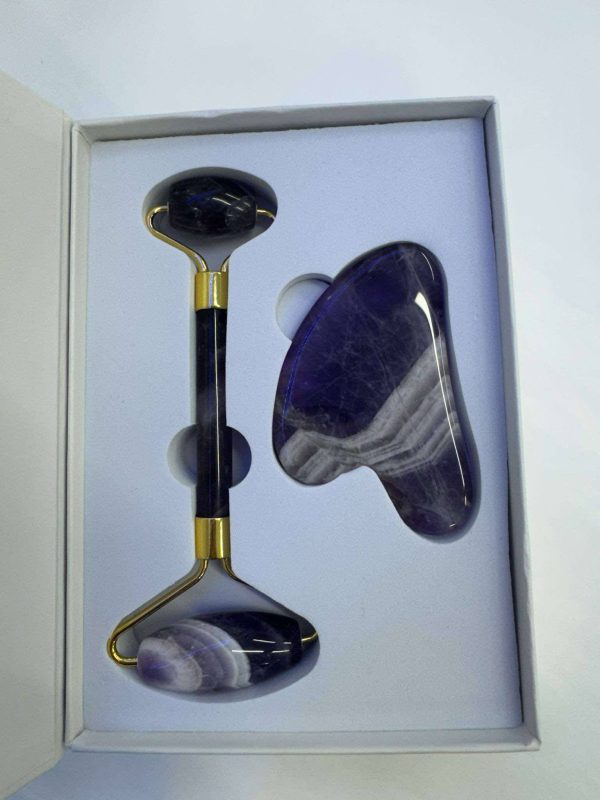 Amethyst Gua Sha/Roller Set