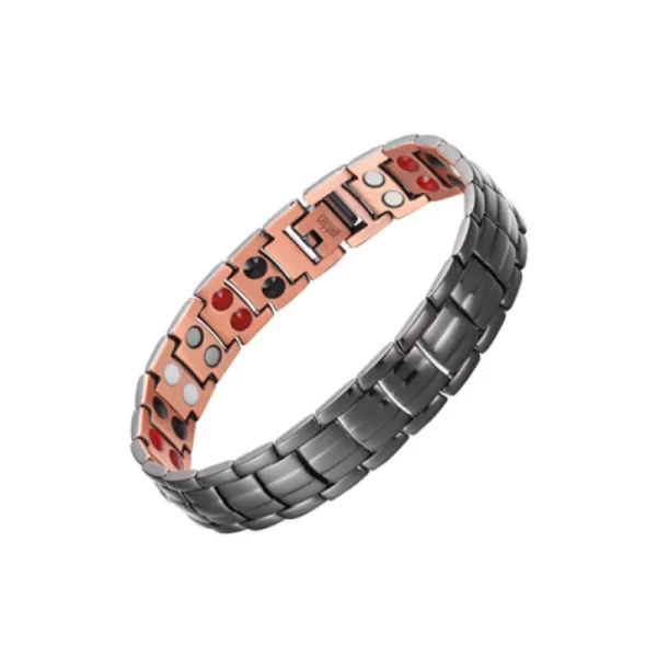 Copper Bracelet 2 Tone 4 Magnets