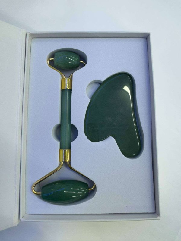 Green Aventurine Gua Sha/Roller Set