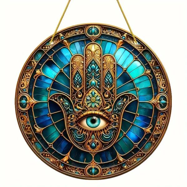 15cm Acrylic Hamsa Hand Sun/C