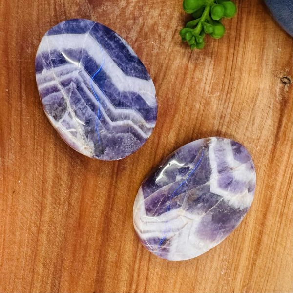 Chevron Amethyst Palmstone