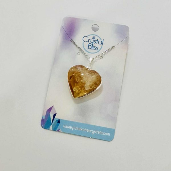 Citrine Heart Pendant