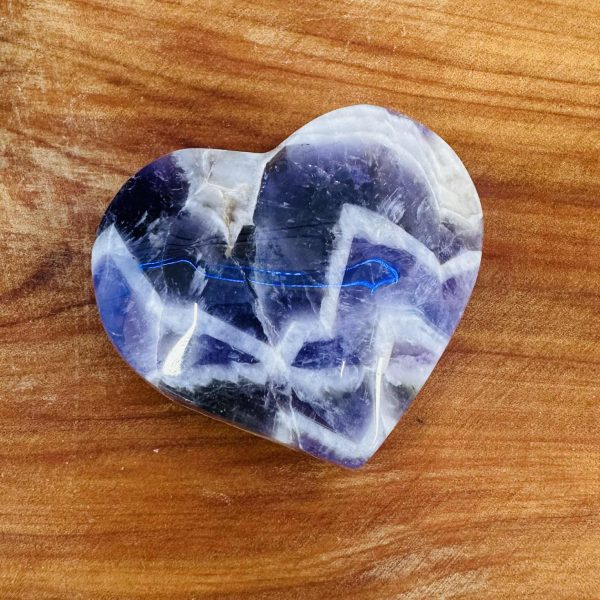 Chevron Amethyst Heart 5-6cm
