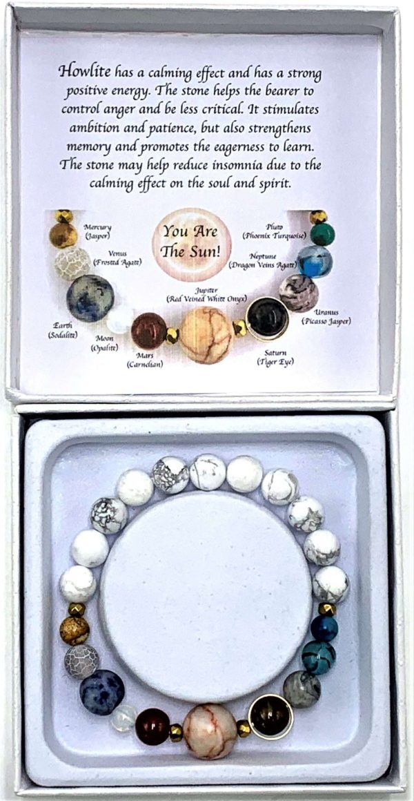Howlite Solar System Bracelet