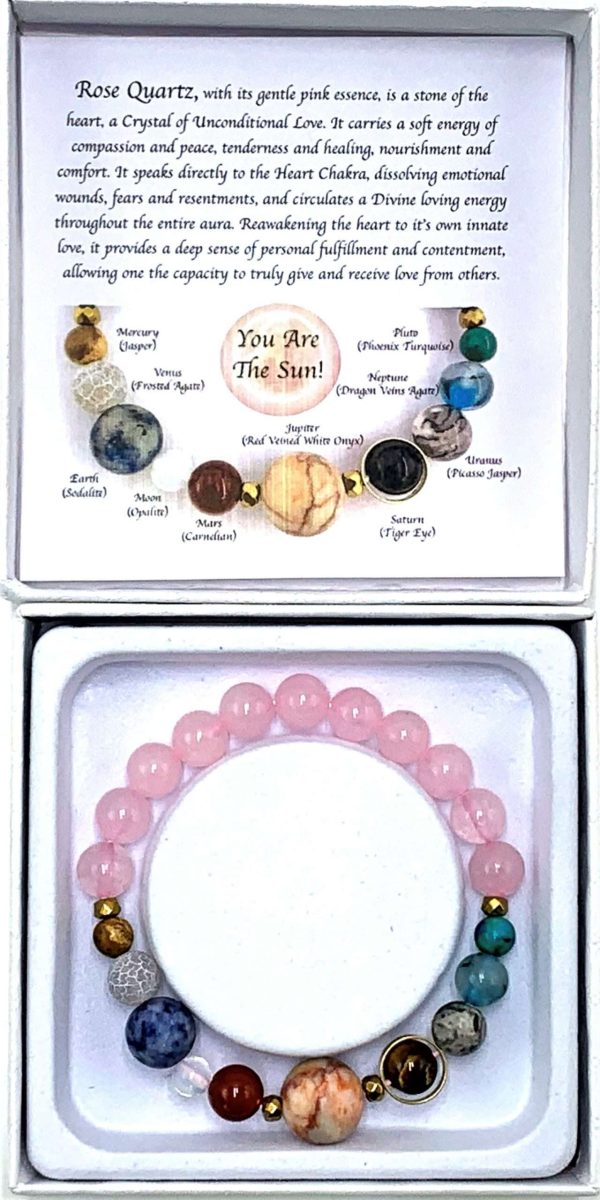 Rose Quartz Solar System Bracelet