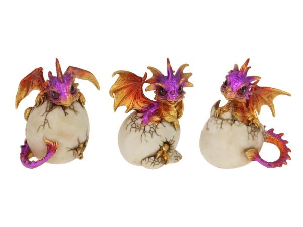 12cm Cute Purple/Gold Dragon Egg