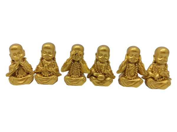 Cute Miniature Gold Monk
