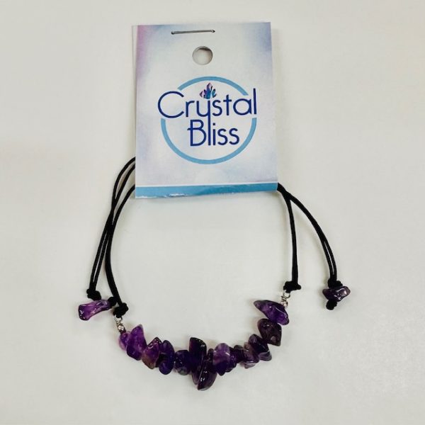 Amethyst Chip Adjustable Bracelet