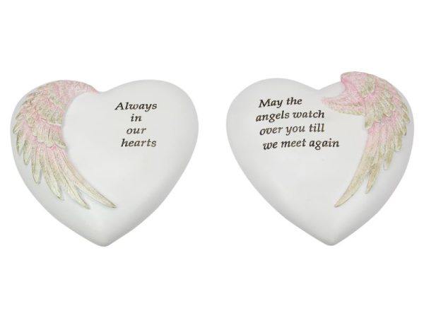 15cm Memorial Heart w/Angel