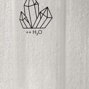 Crystal Bottle with Rose Quartz Chips