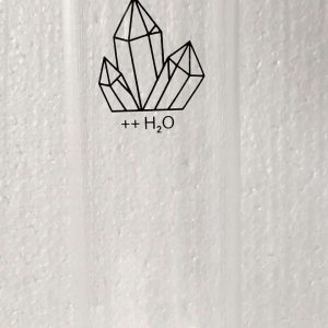 Crystal Bottle with Clear Quartz Chips