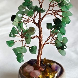Aventurine Gemstone Tree Ceramic Base